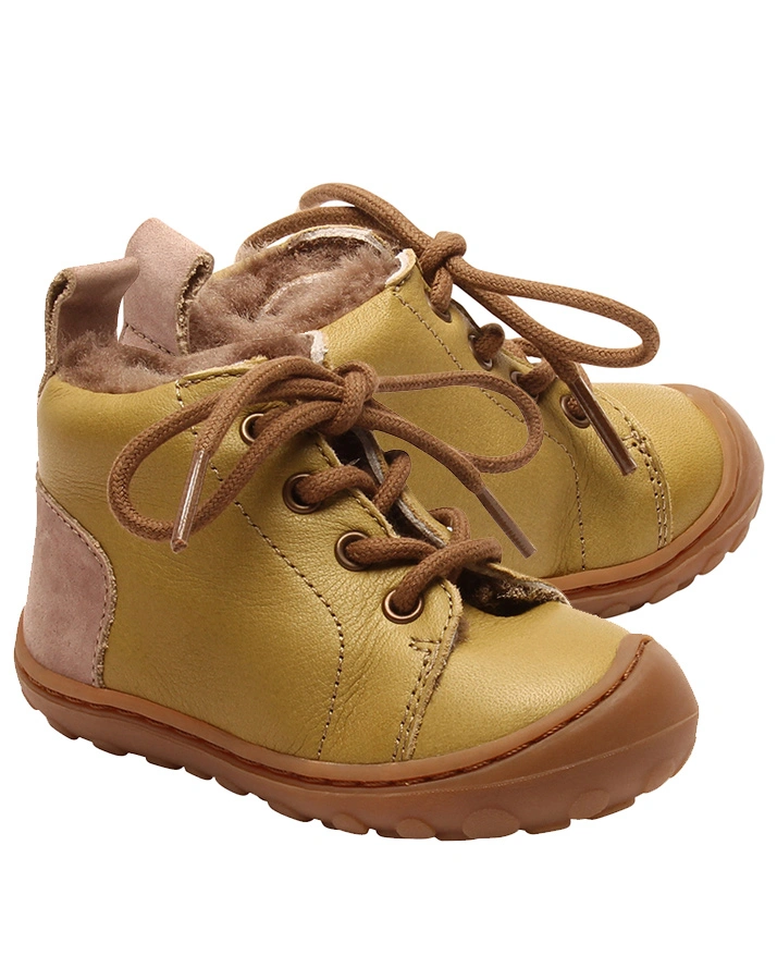 Schnür-Lauflernschuhe ROZ gefüttert in olive