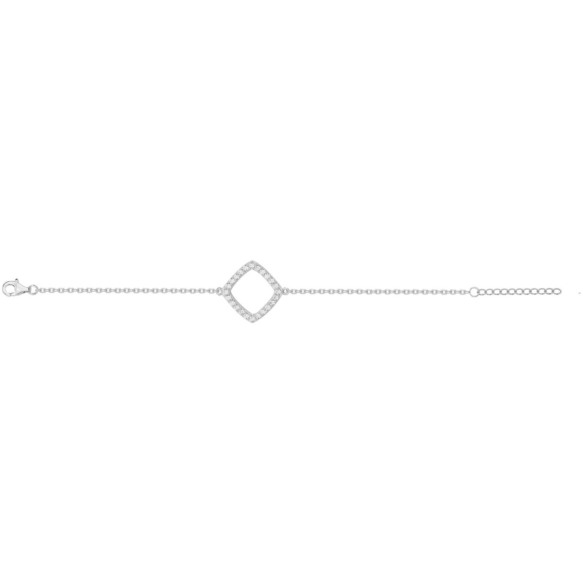 Bracelet en Argent avec oxyde de zirconium blanc