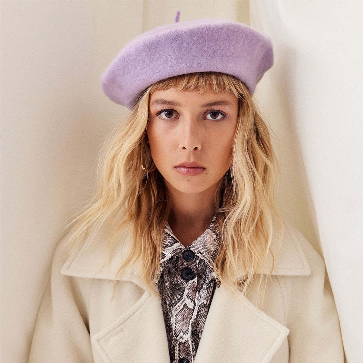 Aigossa Light Purple Women Hats
