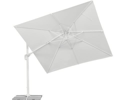 Schneider Rhodos Twist Bianco parasol, 300 x 300 cm, H 264 cm, wit
