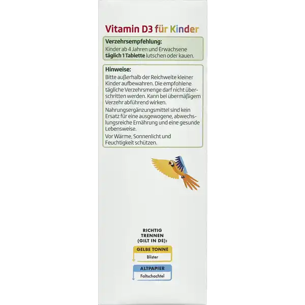 Vitamin D3 für Kinder Kautabletten