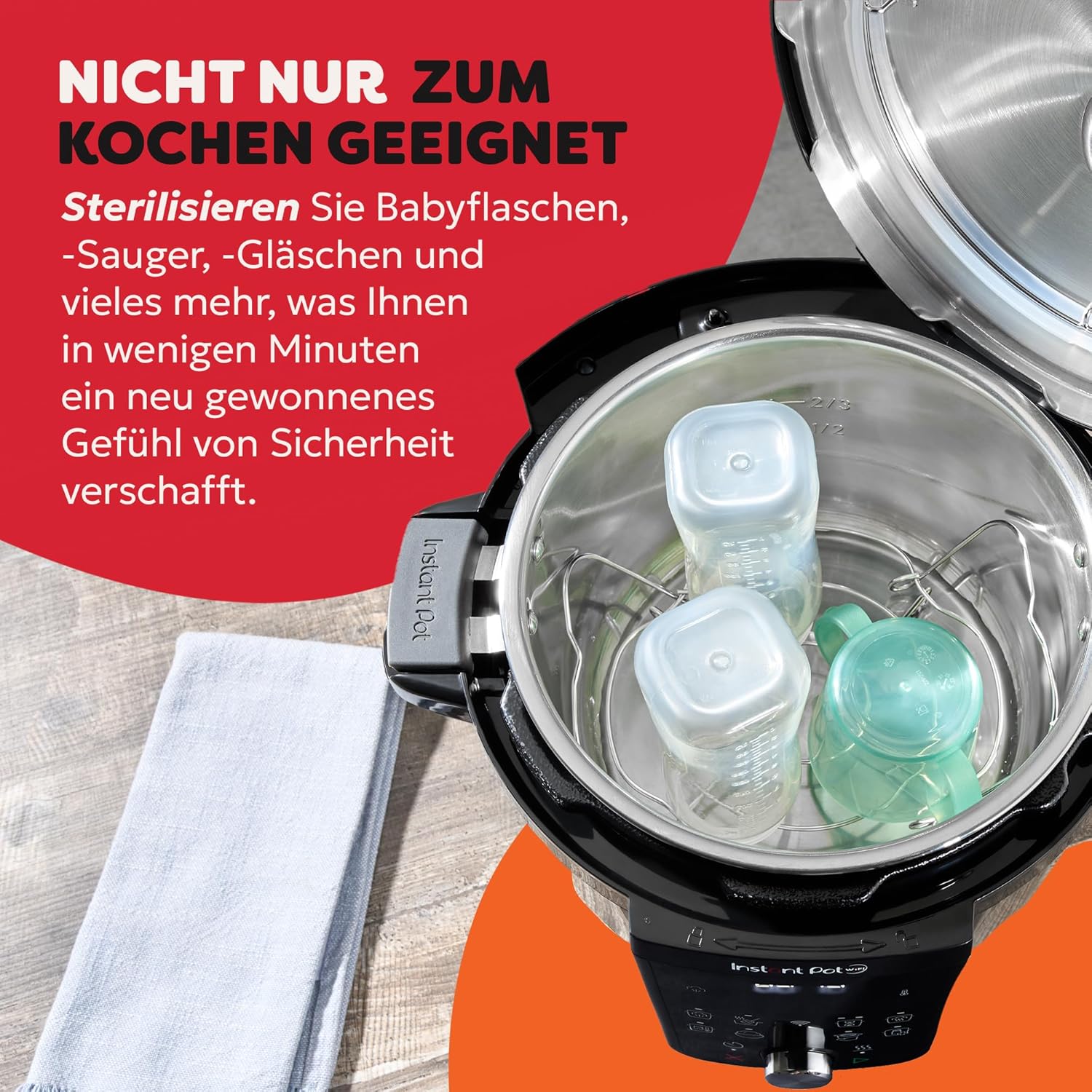 Instant Pot Plus 9-in-1-Multikocher 5,7 l – Gebürsteter Edelstahl, Schnellkochtopf, Schongarer, Reiskocher, Sauteuse, Joghurtbereiter, Speisenwärmer, Dampfgarer, Vakuumgarer, Sterilisator