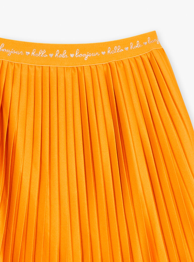 Jupe plisée en jersey jaune