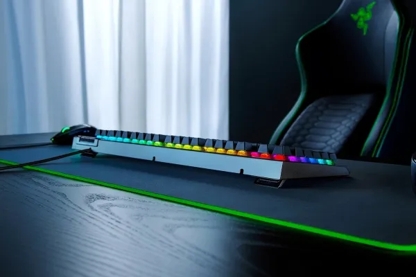 Razer BlackWidow V4 X - Tastatur - 100% - full size - med medierulle - backlit - USB - QWERTY - Nordisk - tastkontakt: Razer Green