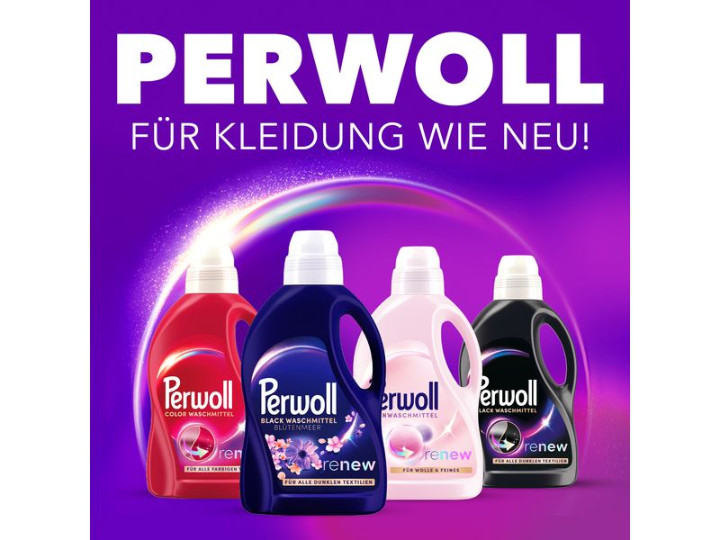 Perwoll Flüssigwaschmittel Black Blütenmeer 1.35 l Feinwaschmittel für schwarze und dunkle Wäsche