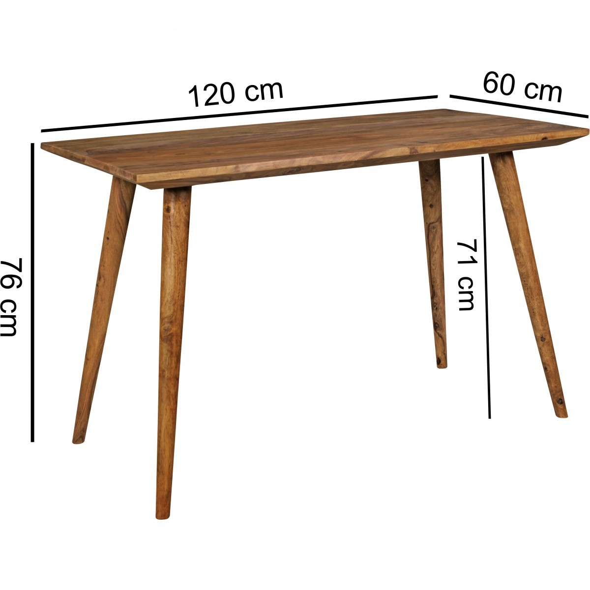 Esstisch - Sheesham massiv - 120x60 cm
