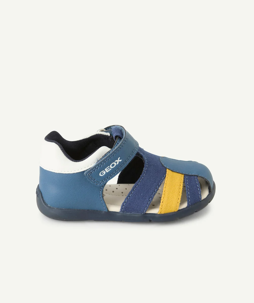GEOXsandales fermées bébé garçon elthan jaune et bleu à scratch