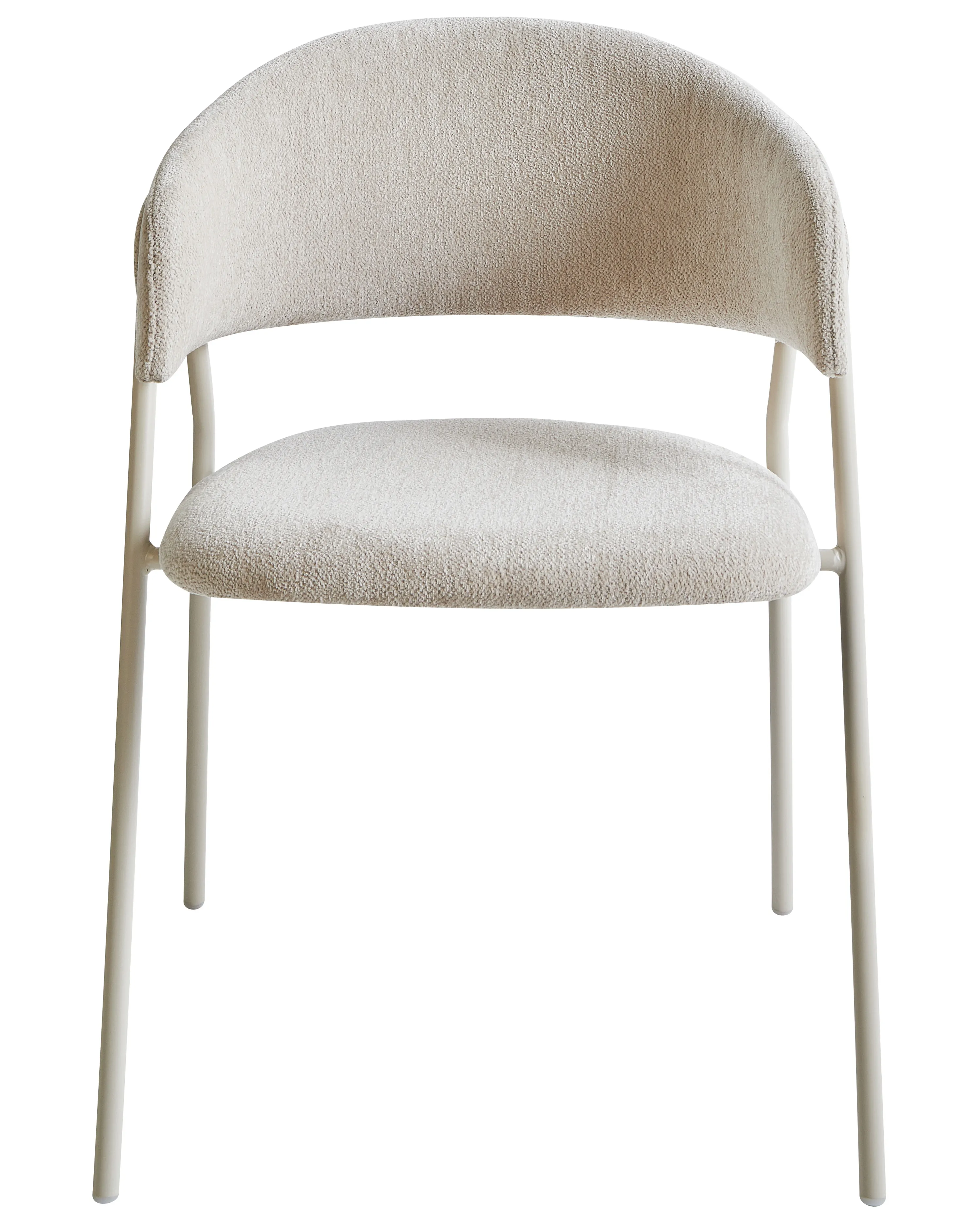 Set van 2 eetkamerstoelen ALANSON Chenille Lichtbeige