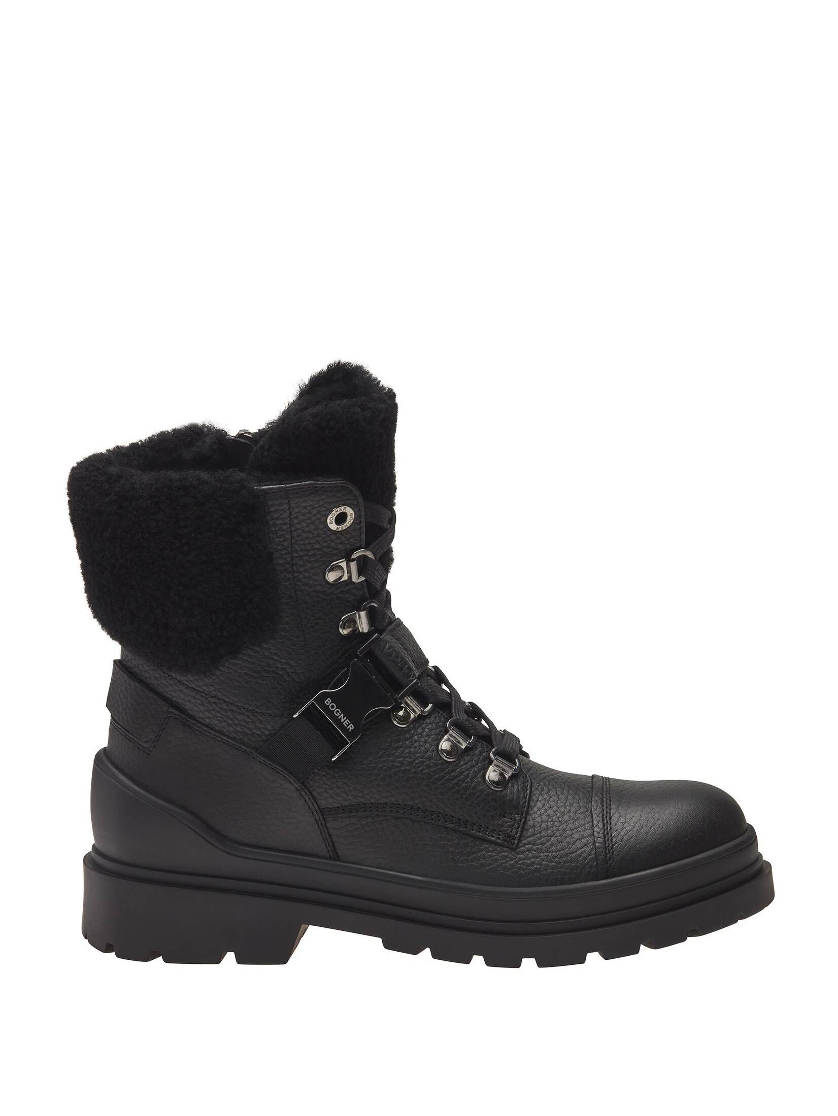 BOGNER| Damen Schnürboots aus Leder ST. MORITZ SHEARLING mit Spikes