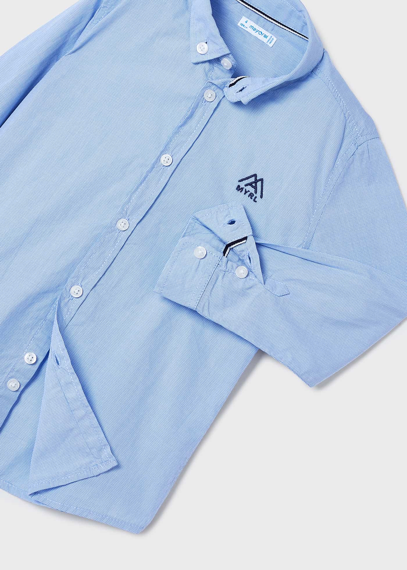 Camisa lisa de algodão sustentável para meninos