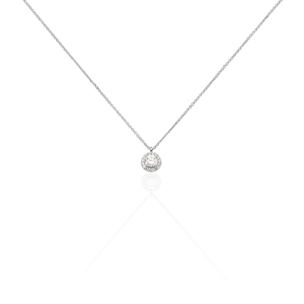 Collier Or Blanc Diamant
