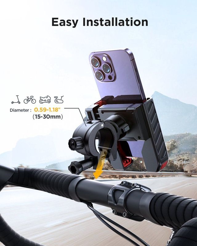 Joyroom Bike Holder - Telefoonhouder Fiets - Zwart