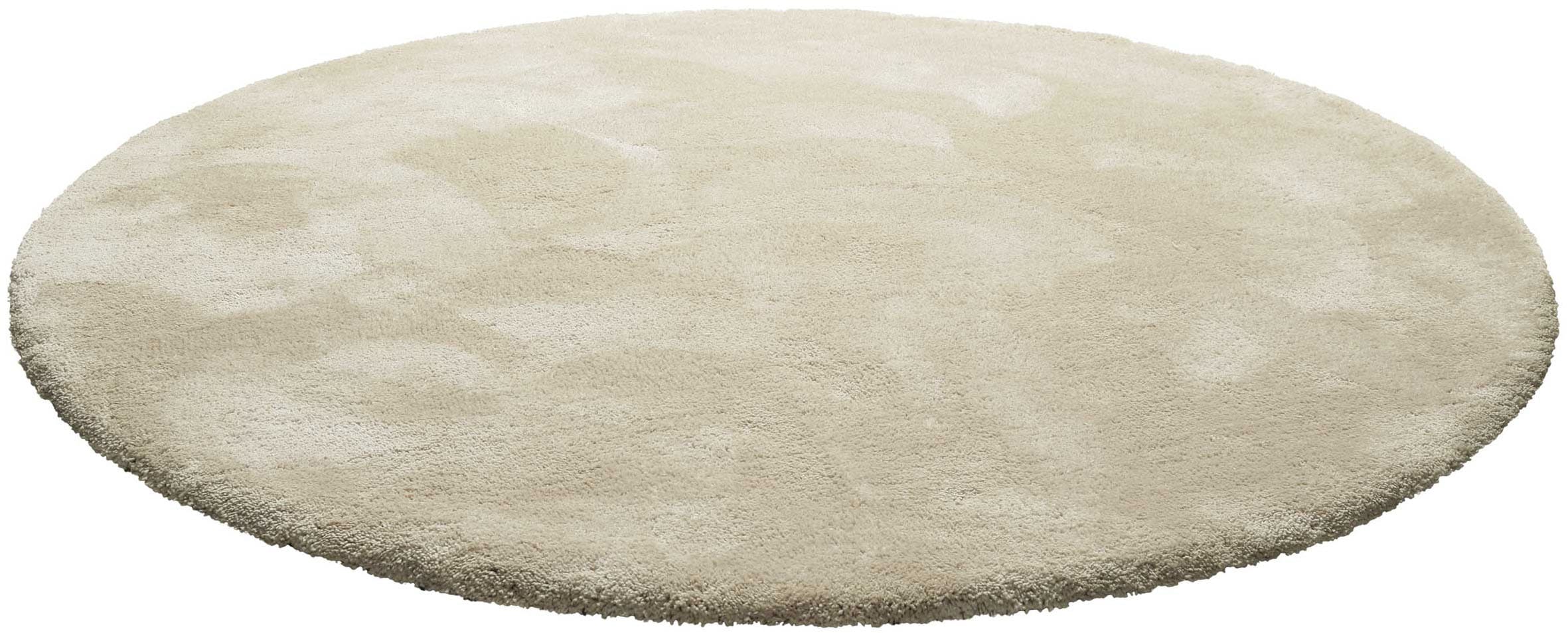 Homie Living Teppich »Pisa« rund 25 mm Höhe Hochflor, Microfaser, uni, weich, Shaggy, Wohnzimmer, Schlafzimmer