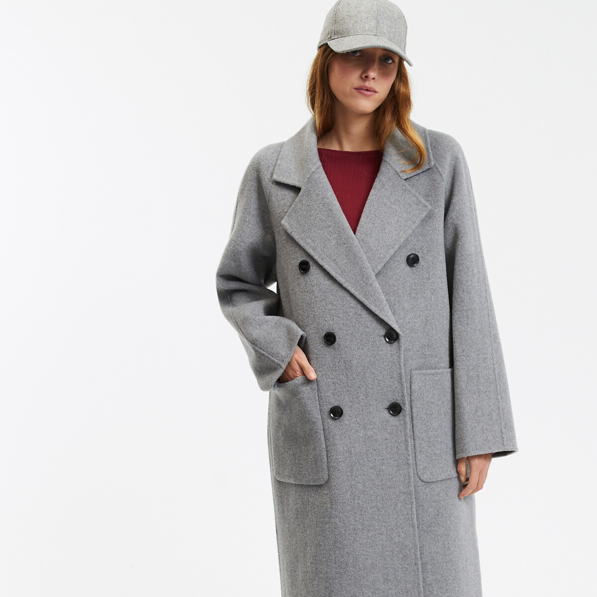 COLEÇÕES LA REDOUTE<br>Jaquetas oversized em lã mista, Signature MARTIAL