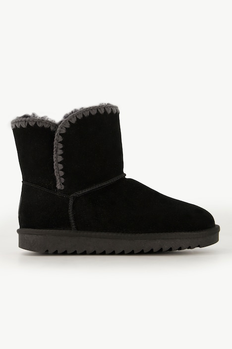 Ara Lammfell-Boots, Veloursleder, Stickerei, Weite H