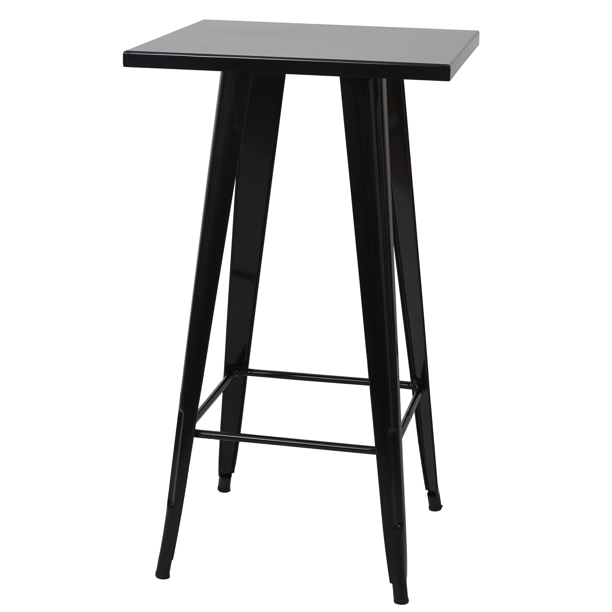 Set Stehtisch + 2x Barhocker MCW-A73, Barhocker Bartisch, Metall Industriedesign ~ schwarz