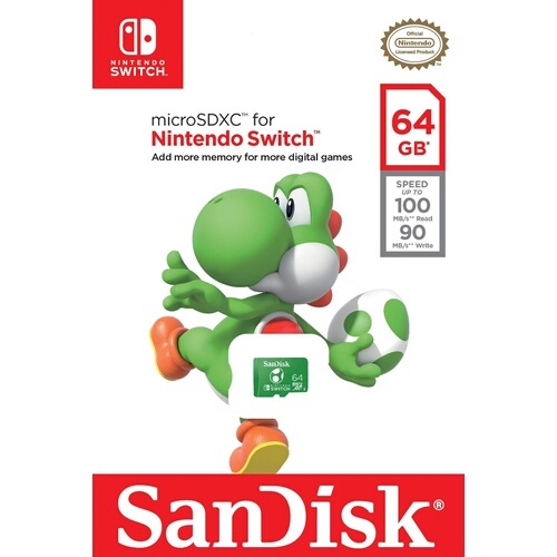 Carte mémoire micro SD Sandisk NINTENDO 64GO YOSHI