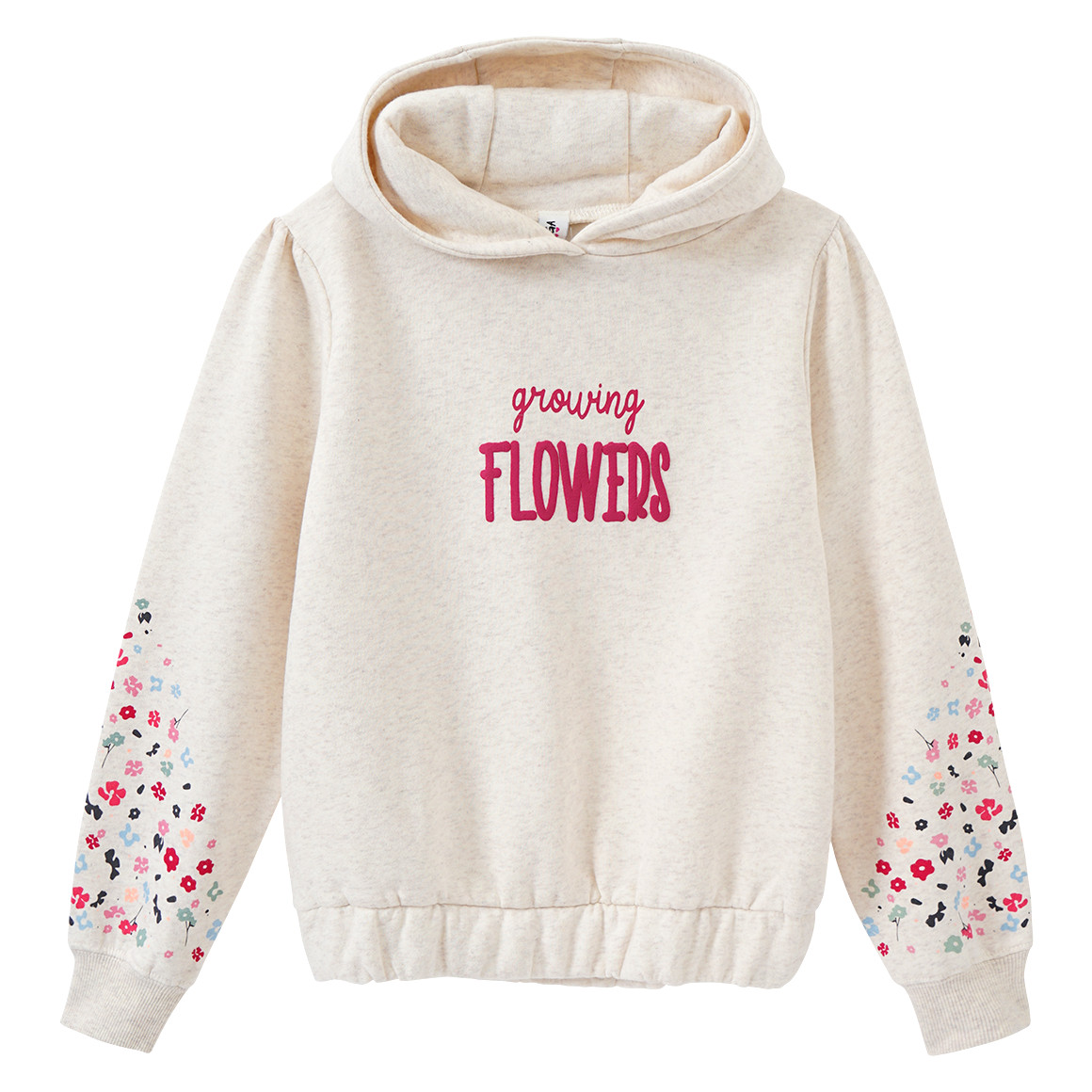 Yigga Mädchen Hoodie mit Blumen-Prints creme