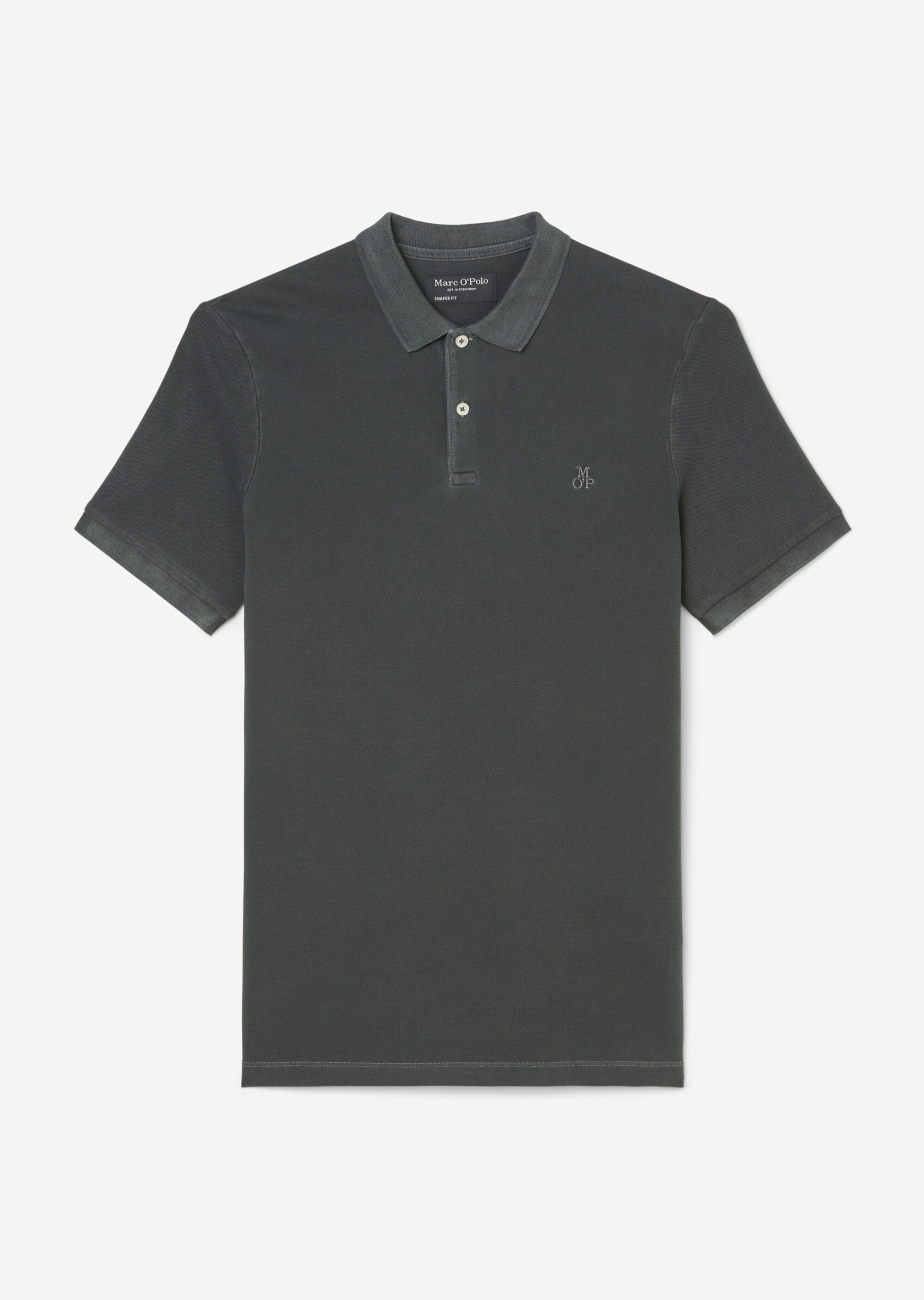 Kurzarm-Poloshirt Piqué shaped aus Organic Cotton-Stretch