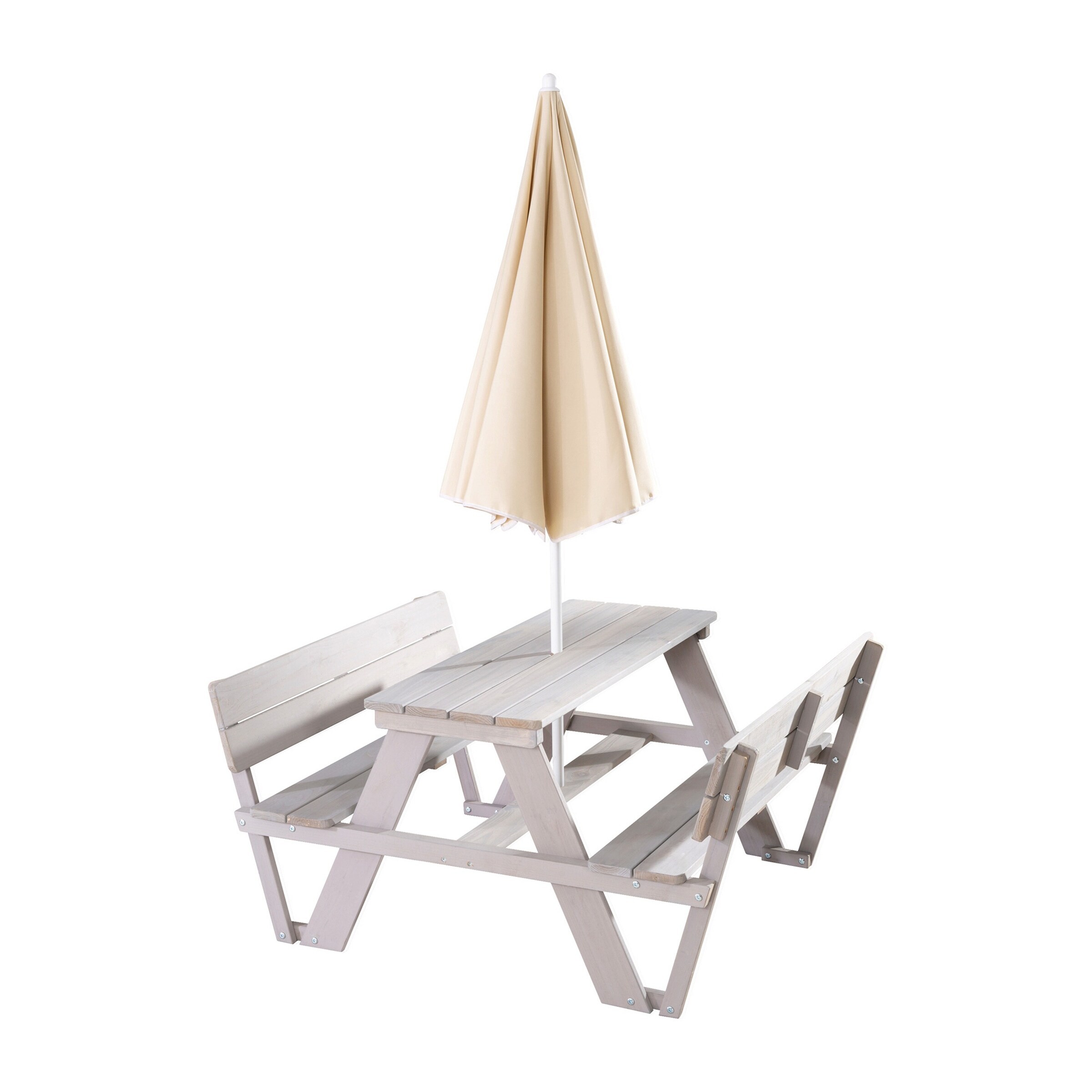 roba Kindersitzgruppe 'PICKNICK for 4' Outdoor +, mit Lehne, mit Schirm Set Outdoor +