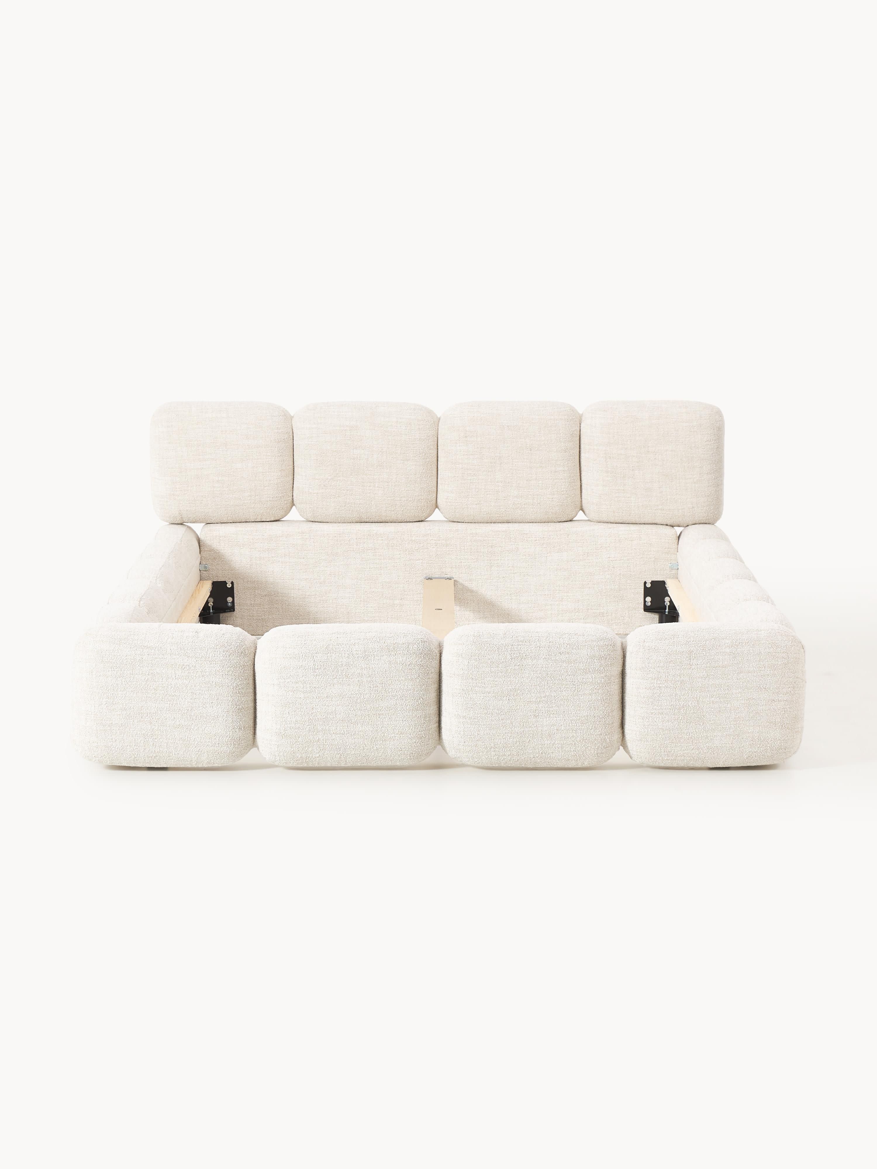 Gestoffeerd bed Tayla van bouclé