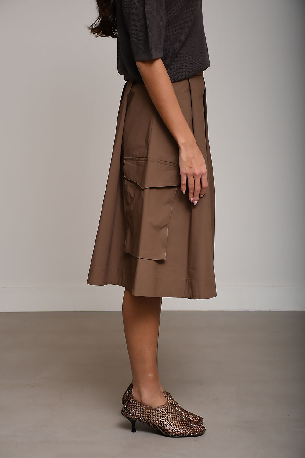 Cate cotton midi skirt