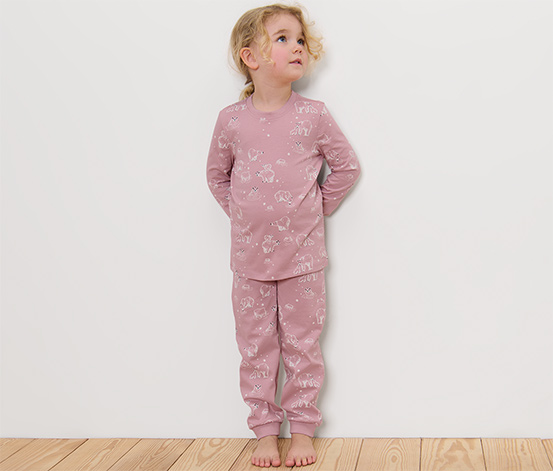 2 Kinder-Pyjamas, rosa