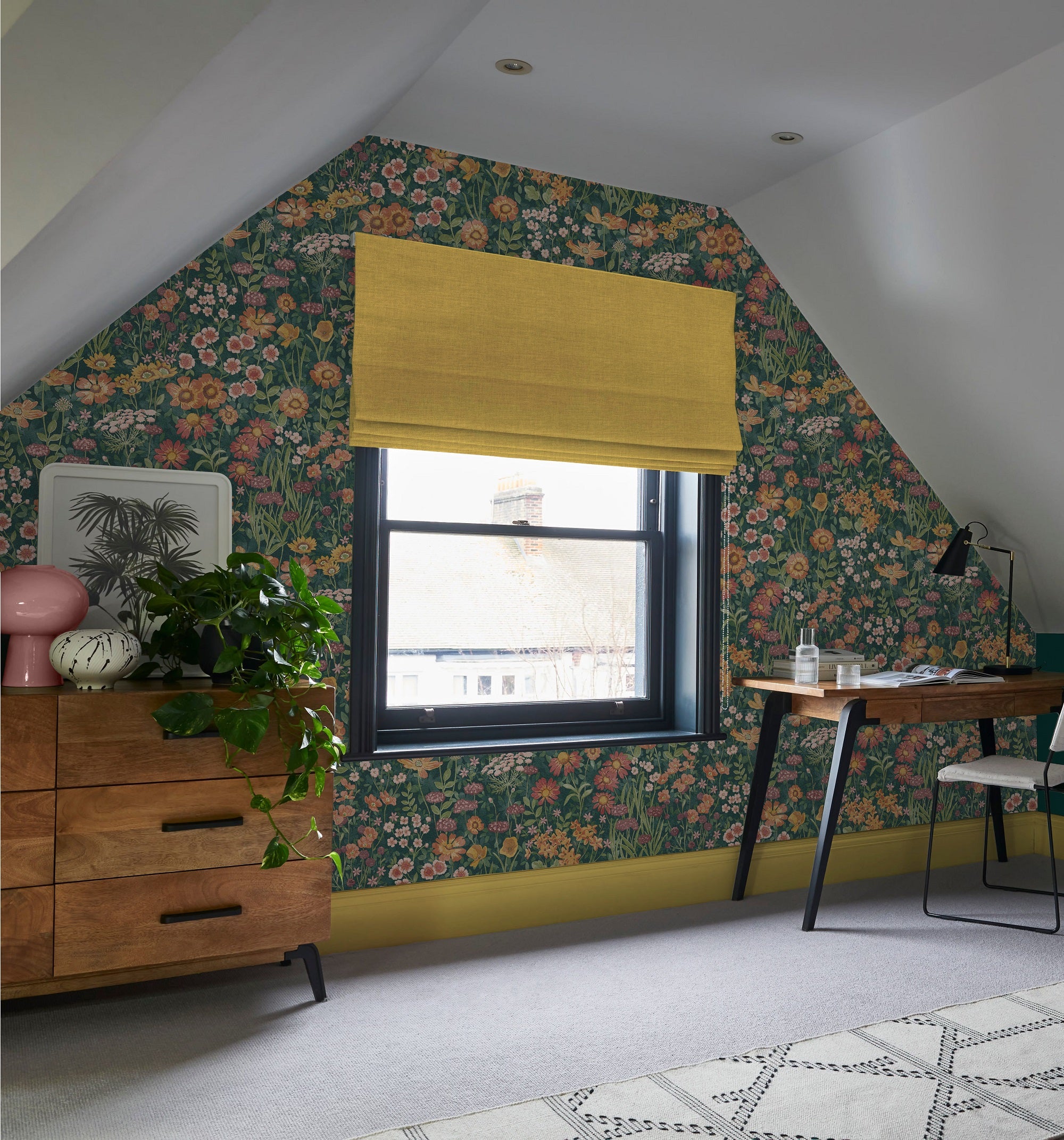 Graham & Brown Vliesbehang - Wallflower Emerald - Groen