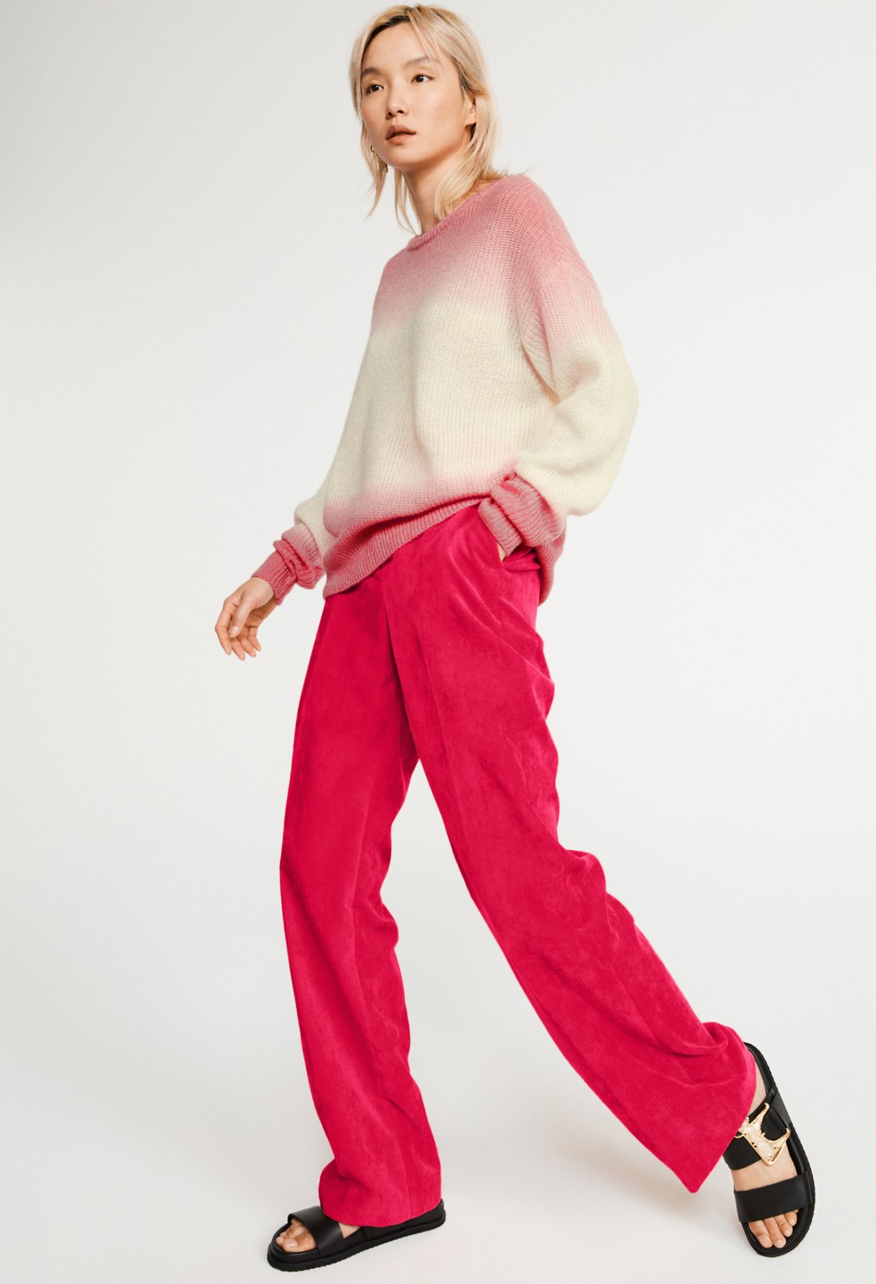 Pantalon en velours c&ocirc;tele