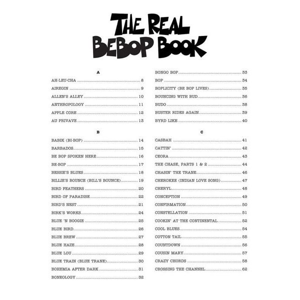 Hal Leonard The Real Bebop Book Eb