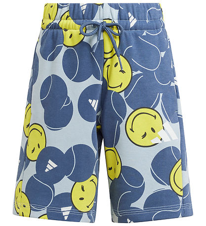 adidas Performance T-Shirt/Sweatshorts - Blau/Gelb m. Smileys