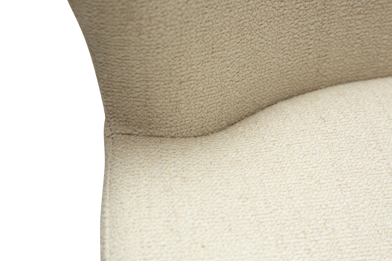Glam barstol Tekstil Bouclé Simply Beige med sorte ben