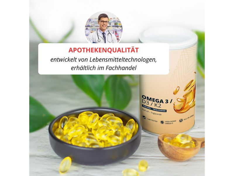 Brandl-Nutrition Kapseln Omega 3/D3/K2 100 g Kapseln