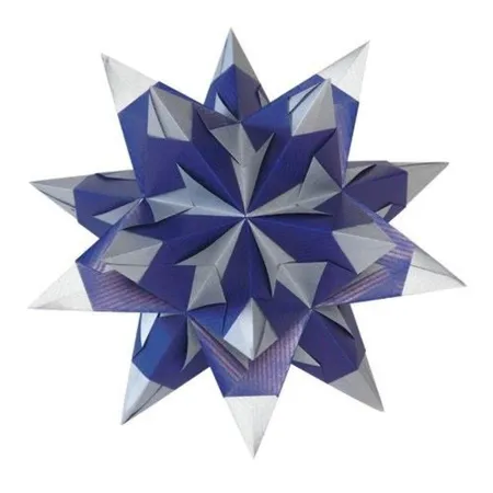 Folia Bastel-Set Bascetta-Stern, 15 x 15 cm, 30 Blatt, blau/silber