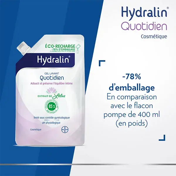 Gel de Limpeza Diária Hydralin 400ml REFIL ECOLÓGICO Equilíbrio Íntimo