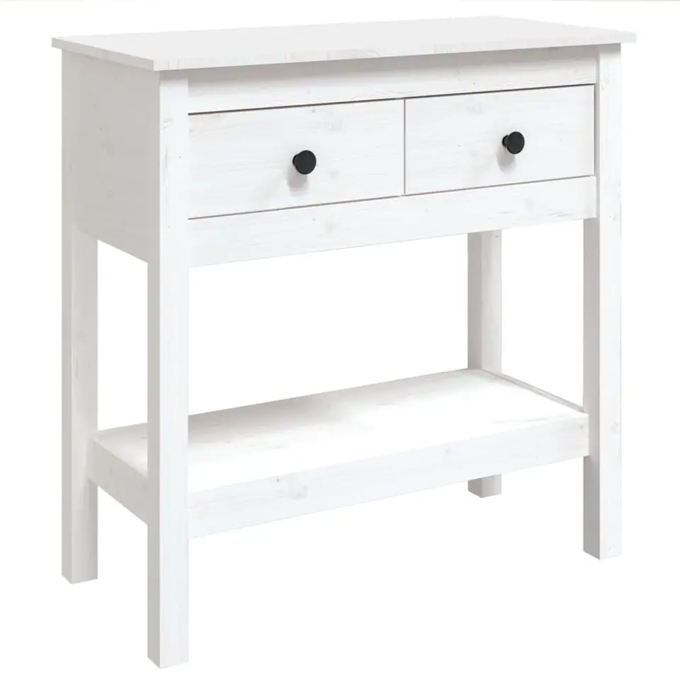 vidaXL - Wandtafel - Wit - Grenenhout