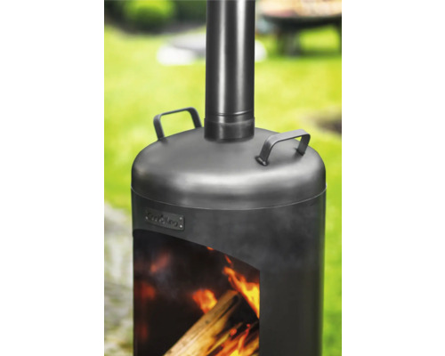 Grill open haard houtskoolgrill Faro Cook King 40 x 158 cm zwart