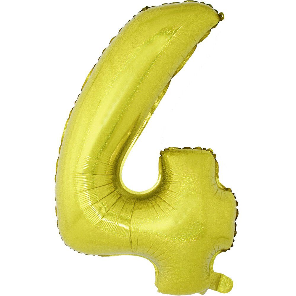 Ballon chiffre 4 en aluminium