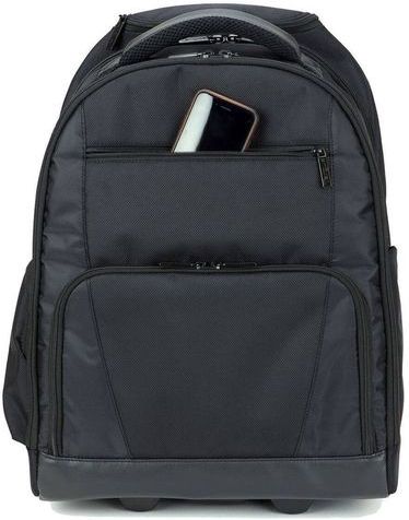 Rugzak - Rollentas - Zwart - Nylon - Gevoerd Laptopcompartiment