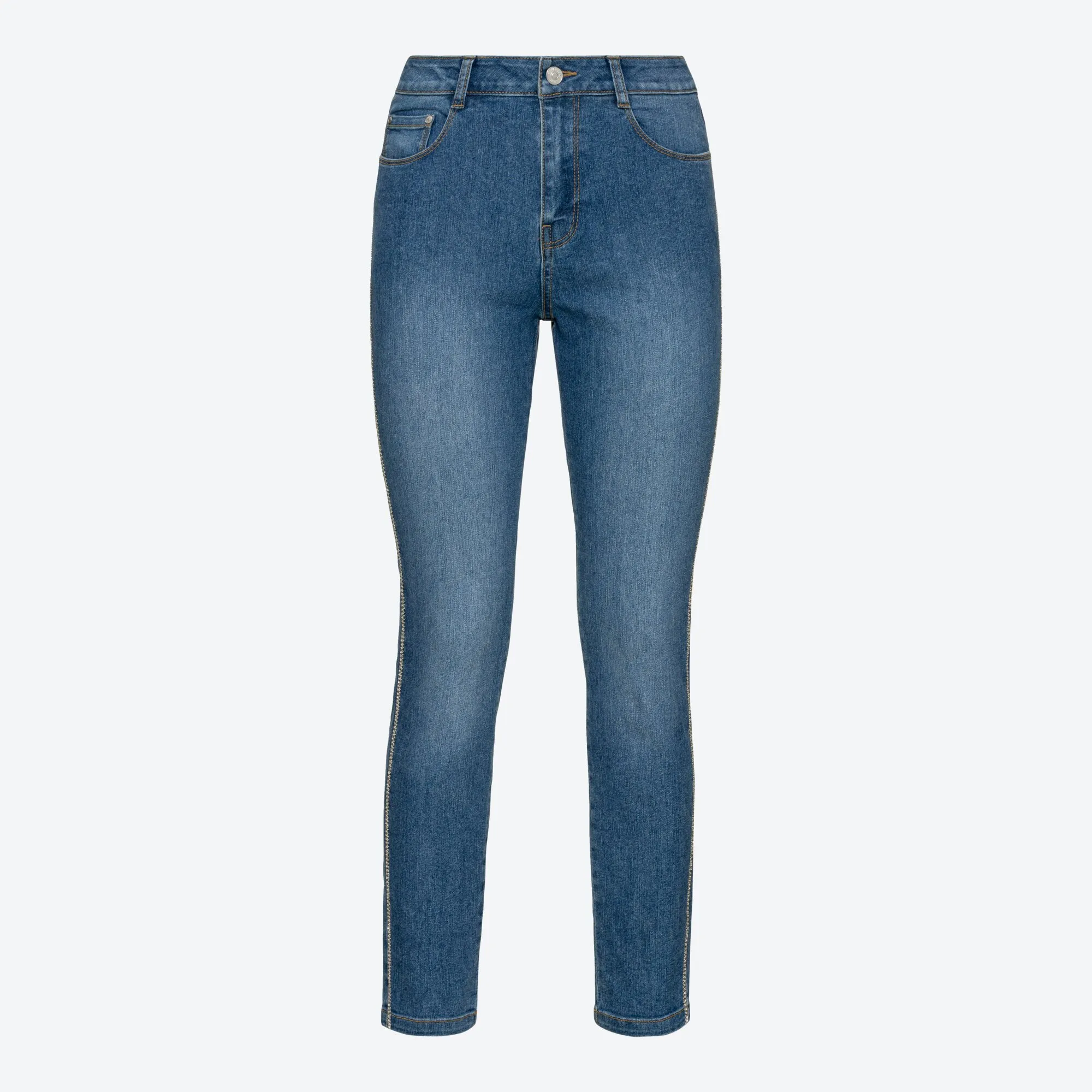Damen-Jeans mit Glitzer-Streifen