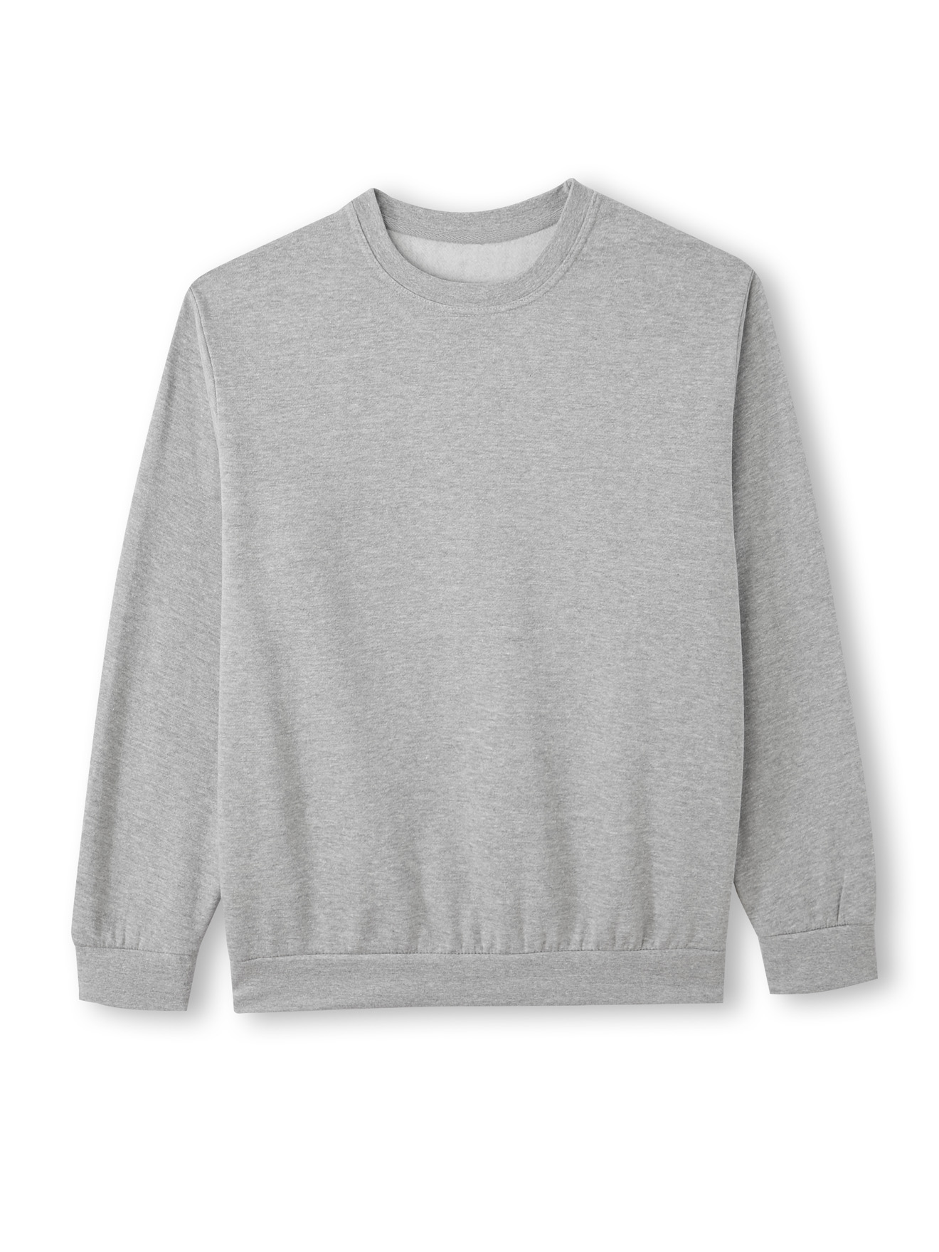 Sweat-shirt molleton encolure ronde