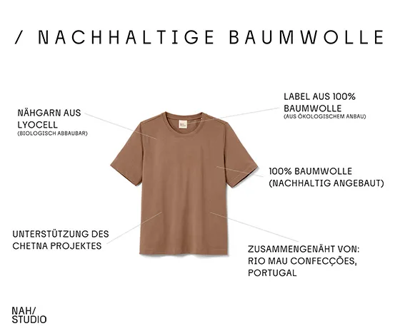 NAH/STUDIO Heavy Weight Shirt | nachhaltige Baumwolle, hazelnut