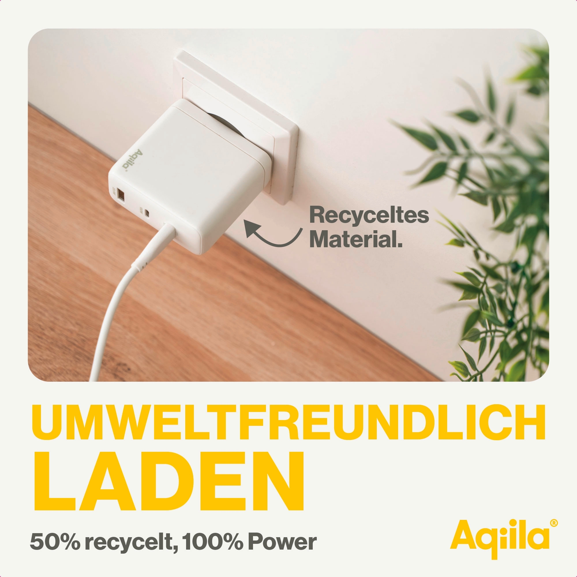Aqiila Chargebird W4 Steckerlader 120W 2x USB-C 1x USB-A
