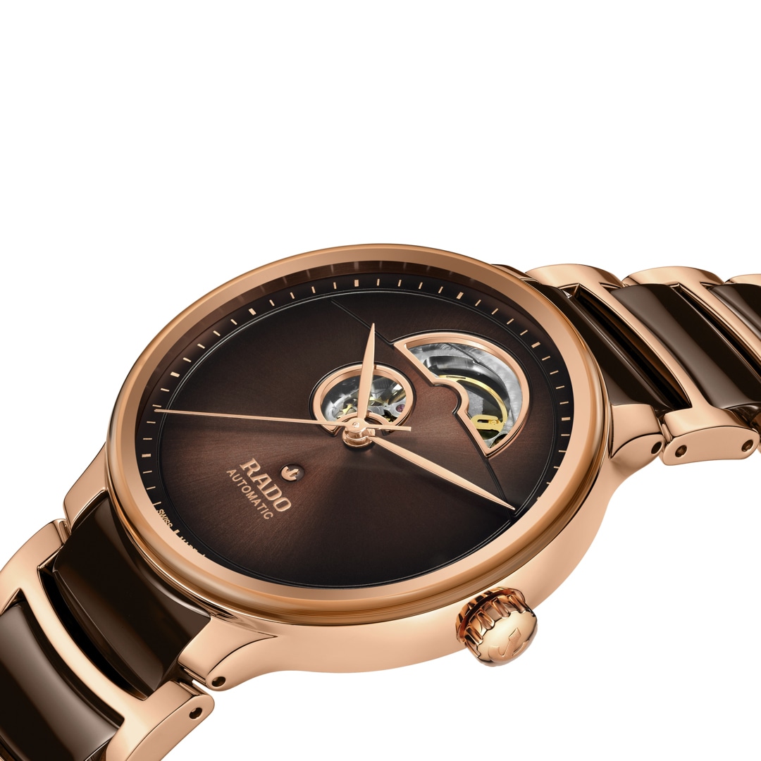 Rado Centrix L Automatik Open Heart Braun