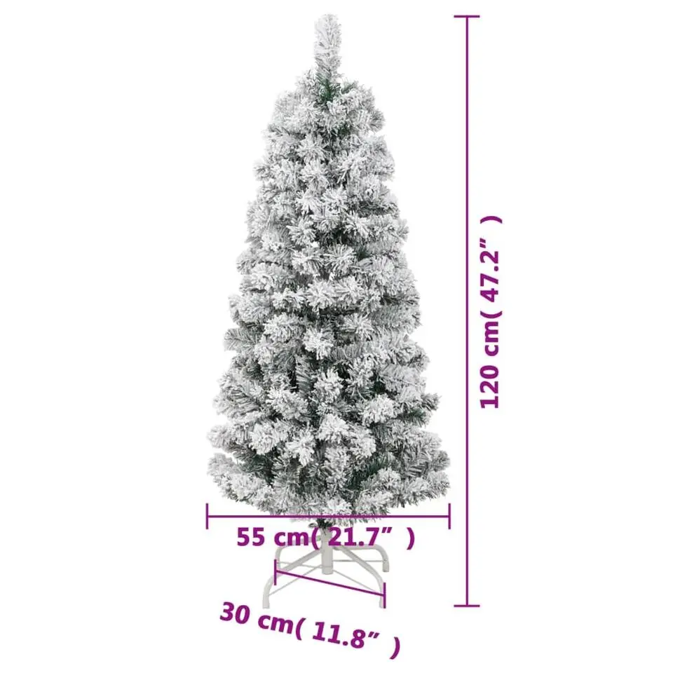 vidaXL - Gescharnierde Kunstkerstboom - Wit - 120 cm