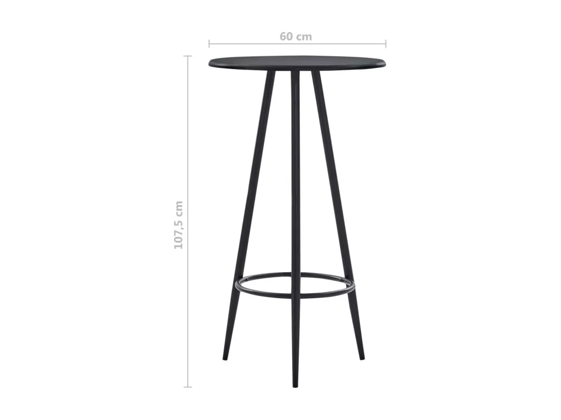 Ensemble de bar 3 pcs Plastique Noir