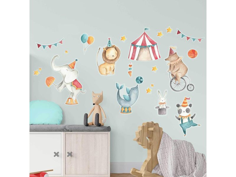 Papierdrachen Wandtattoo-Set Zirkus Wandsticker für Kinder