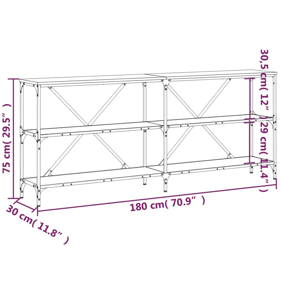 vidaXL - Wandtafel - Zwart - Bewerkt hout