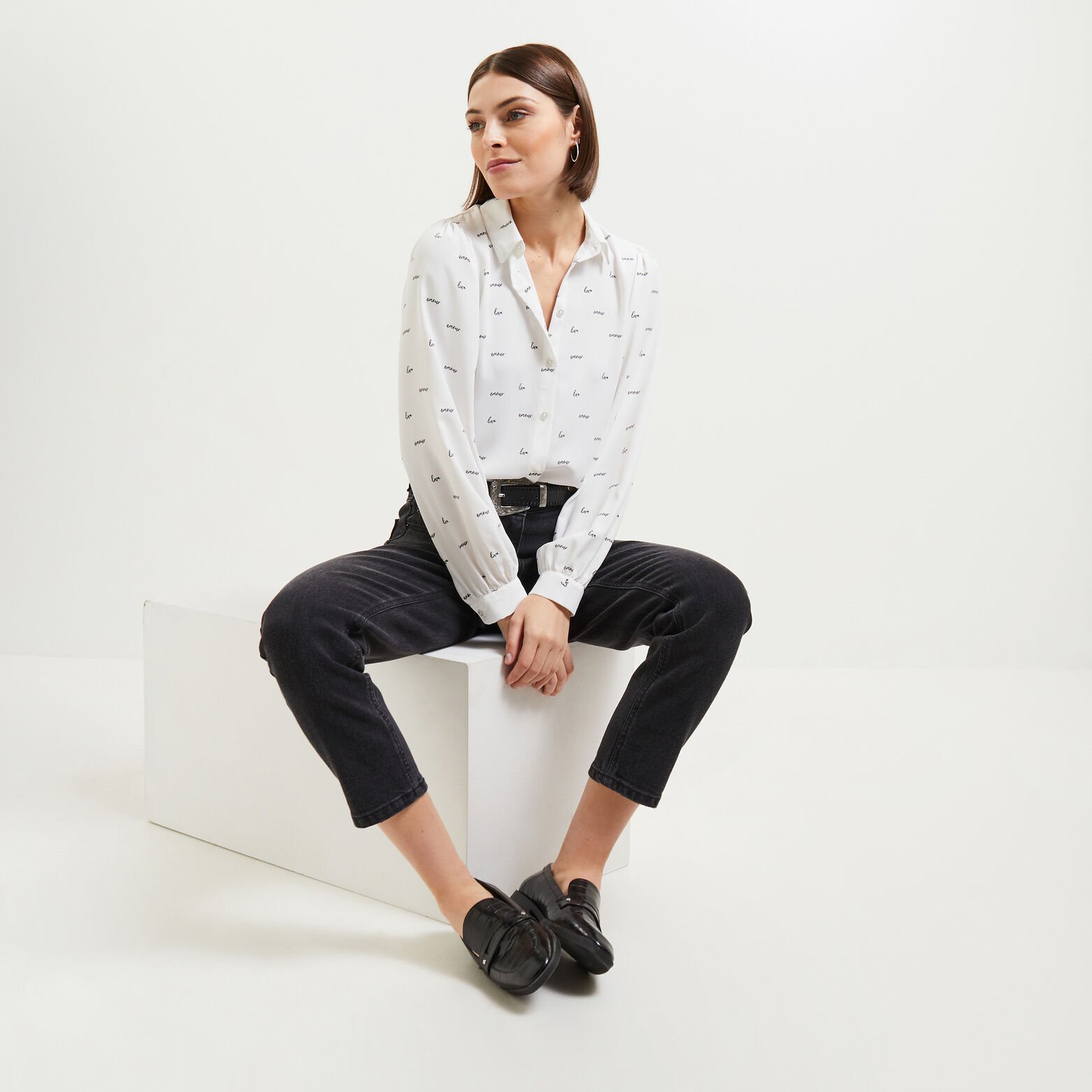 Chemise imprimée femme