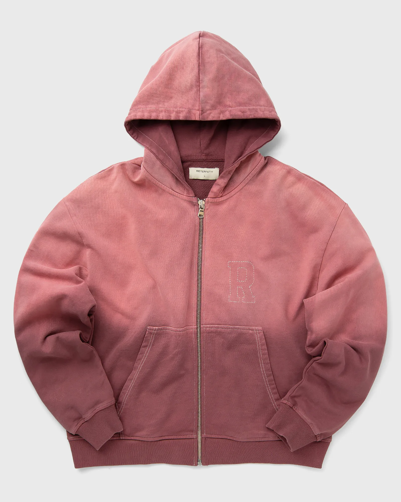 Reternity CONTRAST STITCH ZIP HOODIE